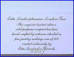 ESTEE LAUDER HARRODS TAXI 1/300 SOLID PERFUME COMPACT in Orig BOXES MIBB