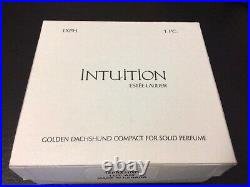 ESTEE LAUDER Intuition Solid Perfume GOLDEN DACHSHUND 2003 Compact NIB