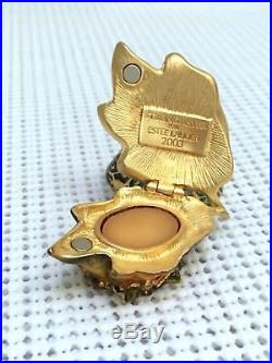 ESTEE LAUDER JAY STRONGWATER BUTTERFLY SOLID PERFUME COMPACT in Orig. BOXES VTG