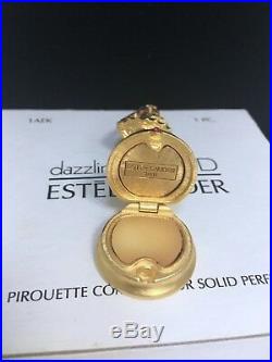 ESTEE LAUDER PIROUETTE HARLEQUIN SOLID PERFUME COLLECTABLE COMPACT / Orig BOXES
