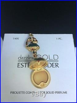 ESTEE LAUDER PIROUETTE SOLID PERFUME COLLECTABLE COMPACT / Orig BOXES RARE MIB