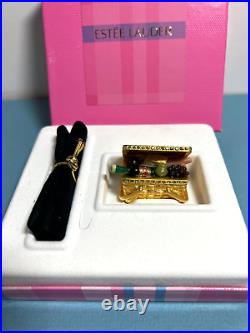 ESTEE LAUDER ROMANTIC PICNIC BASKET COMPACT w BEAUTIFUL SOLID PERFUME BOXES