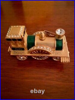 ESTEE LAUDER SOLID ANTIQUE TRAIN COMPACT with SENSUOUS PERFUME