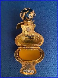 ESTEE LAUDER SOLID COMPACT BEJEWELED BOTTLE with WHITE LINEN PERFUME