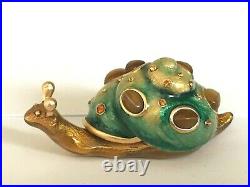 ESTEE LAUDER SOLID PERFUME COMPACT SHIMMERING SNAIL by JAY STRONGWATER FULL
