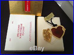 ESTEE LAUDER SPELLBOUND HEART PENDANT NECKLACE SOLID PERFUME COMPACT in BOX