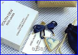 ESTEE LAUDER VINTAGE CAMEO COMPACT NECKLACE YOUTH-DEW SOLID PERFUME in ORIG. BOX