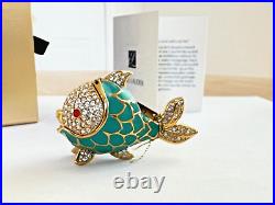 ESTEE LAUDER WHIMSICAL FISH by MONICA RICH KOSANN SOLID PERFUME COMPACT MIB