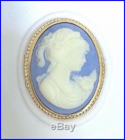 ESTEE LAUDER YOUTH-DEW BLUE CAMEO SOLID PERFUME COMPACT in Orig. BOX MIB c. 1986