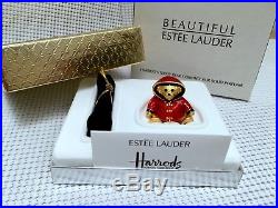 Estee Lauder 1/400 Harrods Bear William Solid Perfume Compact 2003 Ultra Rare