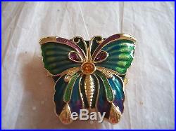 Estee Lauder 1993 Open Wing Butterfly Perfume Compact Full Mint