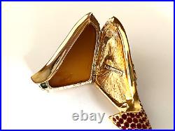Estee Lauder 1995 RARE CRYSTAL RED SLIPPER PERFUME COMPACT GORGEOUS FULL