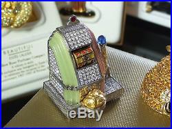 Estee Lauder 2000 Solid Perfume Compact Jeweled Trinket Vegas Slot Machine