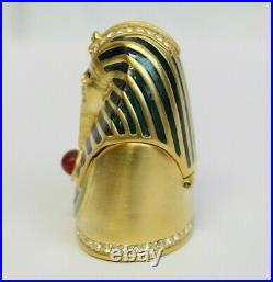 Estee Lauder 2001 Solid Perfume Compact Golded Sphinx Eygpt Pharaoh MIB