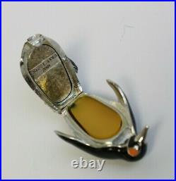 Estee Lauder 2001 Solid Perfume Compact Penguin Mom & Baby MIBB White Linen
