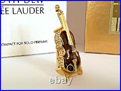 Estee Lauder 2001 Violin Solid Perfume Compact Enamel Mibb Youth Dew