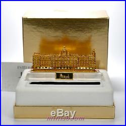 Estee Lauder 2002 HARRODS PALACE Solid Perfume Compact NIB Perpex Stand Included