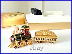 Estee Lauder 2002 Solid Perfume Compact Locomotive Mib Beautiful