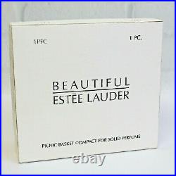 Estee Lauder 2002 Solid Perfume Compact Picnic Basket MIBB Beautiful
