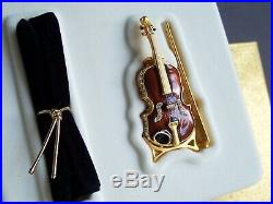 Estee Lauder 2002 Youth Dew Violin Solid Perfume Compact Jeweled Trinket Box