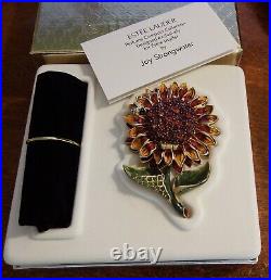 Estee Lauder 2003 Jay Strongwater Radiant Sunflower Solid Perfume Compact NEW