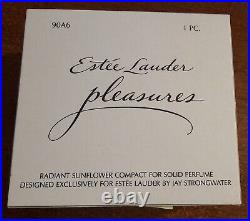 Estee Lauder 2003 Jay Strongwater Radiant Sunflower Solid Perfume Compact NEW