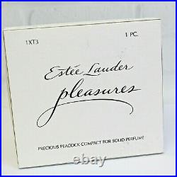 Estee Lauder 2003 Solid Perfume Compact Enamel Precious Peacock MIBB Pleasures