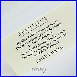 Estee Lauder 2003 Solid Perfume Compact Wedding Cake Weinstock MIB Beautiful