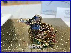Estee Lauder 2003 Solid perfume compact MIBB JEWELED NEST EGG BIRD STRONGWATER