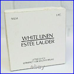 Estee Lauder 2004 Solid Perfume Compact Little Chick Lieber MIBB White Linen