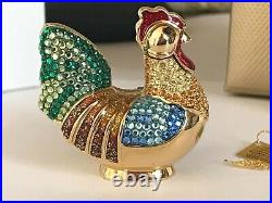 Estee Lauder 2004 Solid perfume compact MIBB BEJEWELED ROOSTER by JUDITH LEIBER