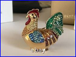 Estee Lauder 2004 Solid perfume compact MIBB BEJEWELED ROOSTER by JUDITH LEIBER