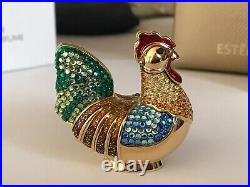 Estee Lauder 2004 Solid perfume compact MIBB BEJEWELED ROOSTER by JUDITH LEIBER