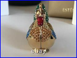 Estee Lauder 2004 Solid perfume compact MIBB BEJEWELED ROOSTER by JUDITH LEIBER