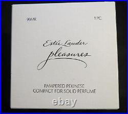 Estee Lauder 2005 Pleasures Pampered Pekinese Compact Solid Perfume NEW in box