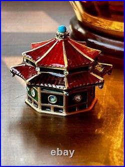 Estee Lauder 2005 Solid perfume compact ENCHANTING PAGODA JAY STRONGWATER