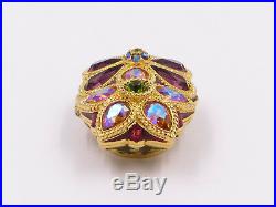 Estee Lauder 2008 (jay Strongwater) Jeweled Flower Solid Perfume Compact