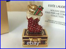 Estee Lauder 2009 Holiday Stocking Solid Perfume Compact Mib Strongwater