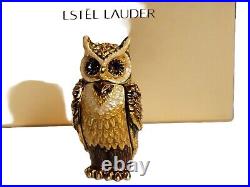 Estee Lauder 2010 Beautiful WISE OLE OWL Solid Perfume Compact Jay Strongwater