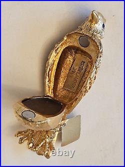 Estee Lauder 2010 Golden Bird Pleasures Solid Perfume Compact NOS Original Box