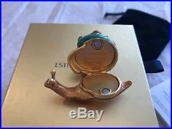 Estee Lauder 2010 Solid Perfume Compact Shimmering Snail Strongwater Mib