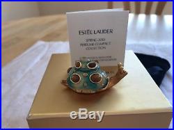 Estee Lauder 2010 Solid Perfume Compact Shimmering Snail Strongwater Mib