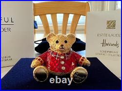 Estee Lauder 2014 Solid Perfume Compact Harrods Christmas Bear Mint In Box