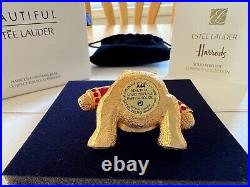 Estee Lauder 2014 Solid Perfume Compact Harrods Christmas Bear Mint In Box