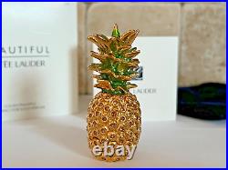 Estee Lauder 2015 Beautiful Solid Perfume Compact Golden Pineapple Mib Sparkly