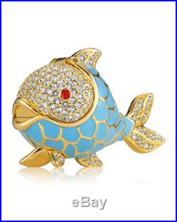 Estee Lauder BEAUTIFUL WHIMSICAL FISH Solid Compact Collectable 2017 LE NIB