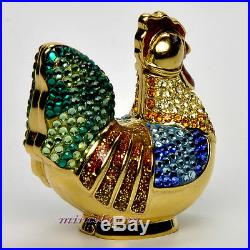 Estee Lauder BEJEWELED ROOSTER Solid Perfume Compact 2004 by Judith Leiber