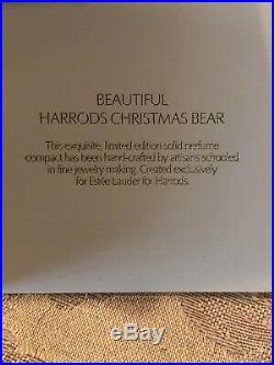 Estee Lauder Beautiful 2011 Harrods Christmas Bear Solid Perfume Compact