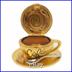 Estee Lauder Beautiful Coffee Cup Solid Perfume Compact Vintage New