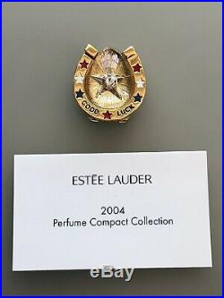 Estee Lauder Beautiful Good luck Horseshoe Perfume Compact